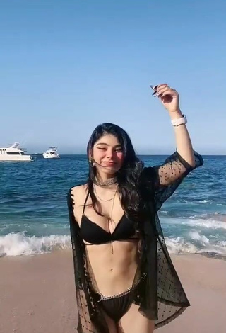 4. Luscious Aylin Criss in Black Bikini at the Beach