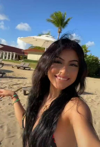 2. Titillating Desiree Montoya in Bikini Top at the Beach