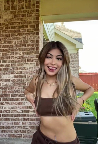 3. Sexy Desiree Montoya in Brown Crop Top