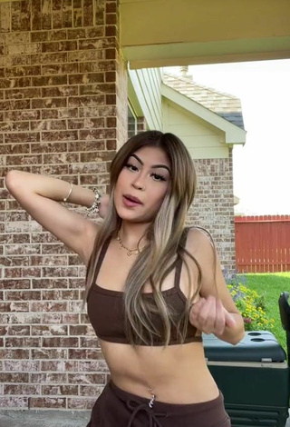 5. Sexy Desiree Montoya in Brown Crop Top