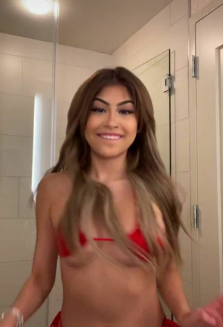 Sexy Desiree Montoya in Red Bikini (Underboob)