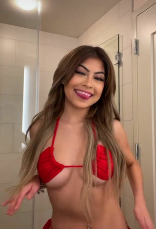 2. Sexy Desiree Montoya in Red Bikini (Underboob)