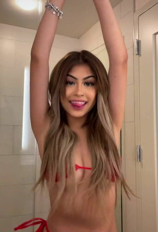 4. Sexy Desiree Montoya in Red Bikini (Underboob)