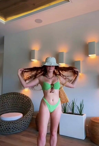 4. Luscious Faith Collins in Green Bikini