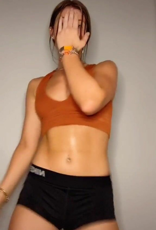 3. Sultry Faith Ordway in Orange Crop Top