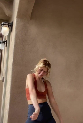 3. Sexy Faith Ordway in Brown Crop Top