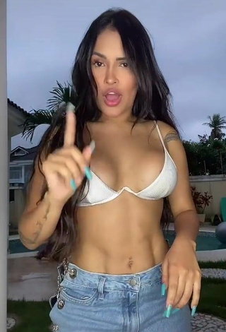 3. Titillating Flayslane Raiane Preira da Silva Shows Cleavage in Bikini Top and Bouncing Boobs