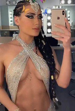 5. Sultry Georgina Mazzeo in Silver Dress (Side Boob)