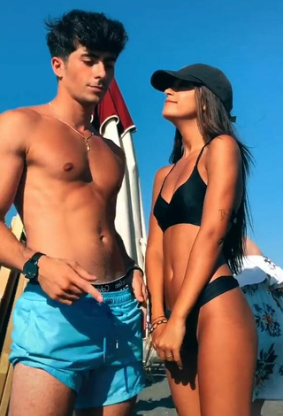 2. Hot Giorgia Malerba in Black Bikini