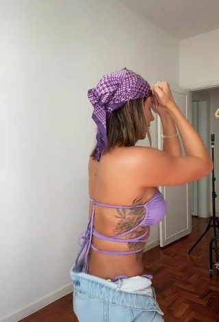 3. Beautiful Hariany Nathália Almeida in Sexy Purple Bikini Top