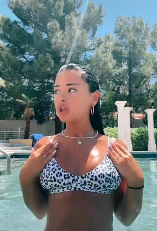 2. Beautiful Gabriellannalisa in Sexy Leopard Bikini at the Pool