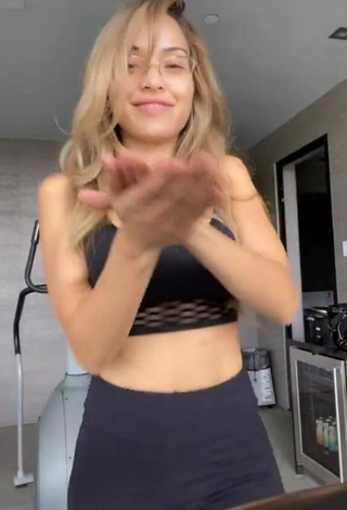 2. Sweet Maddy Belle in Cute Black Crop Top