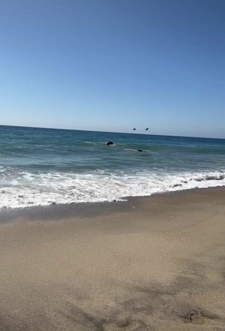 2. Pretty Maddy Belle Shows Cleavage in Bikini at the Beach