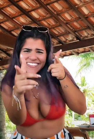 3. Julia Antunes Looks Wonderful in Red Bikini Top