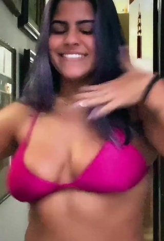 2. Sultry Julia Antunes Shows Cleavage in Violet Bikini and Bouncing Boobs