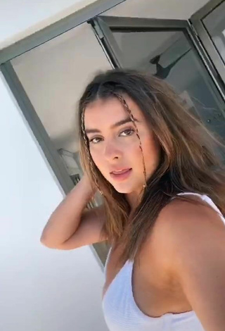 3. Sultry Kalani Hilliker in White Bikini Top on the Balcony