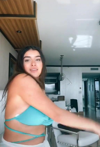 3. Luscious Kalani Hilliker Shows Cleavage in Blue Bikini Top and Bouncing Boobs