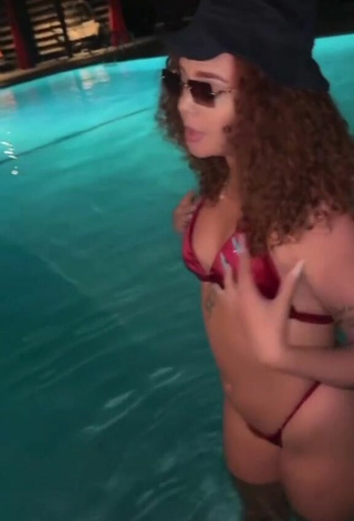 3. Luscious Kayla Granda in Red Bikini at the Pool