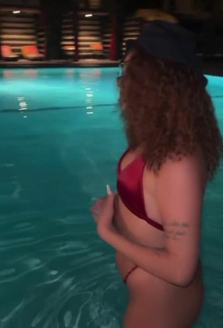 5. Luscious Kayla Granda in Red Bikini at the Pool