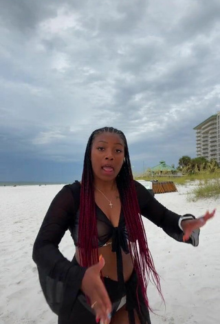 Sultry Keara Wilson in Crop Top at the Beach