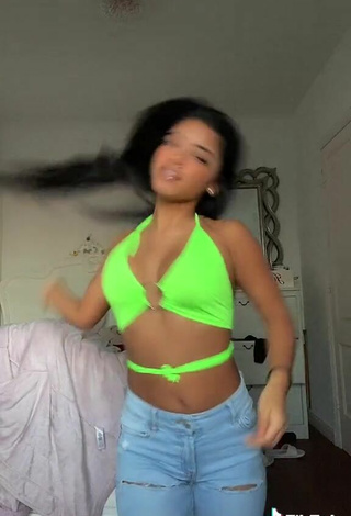 4. kerlytaaaaa in Inviting Lime Green Crop Top