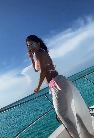 3. Sultry Kimberly Flores in Pink Bikini Top on a Boat