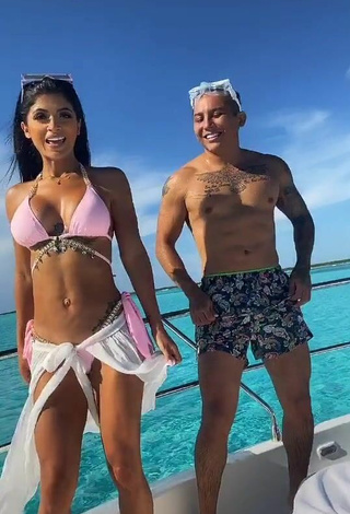 3. Luscious Kimberly Flores in Pink Bikini Top on a Boat