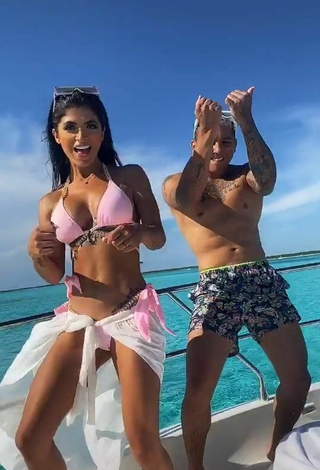 5. Luscious Kimberly Flores in Pink Bikini Top on a Boat