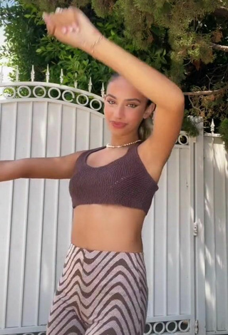 5. Luscious Kylie Cantrall in Grey Crop Top