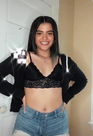 Sultry Leidy Riascos in Black Crop Top