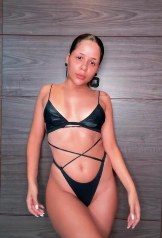 2. Erotic Laura Brito in Black Bikini