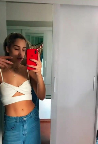 Sexy Lella Comino in White Crop Top