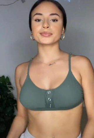 Luscious Leslie Contreras in Grey Crop Top