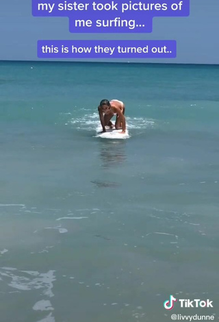 3. Amazing Olivia Dunne in Hot White Bikini at the Beach