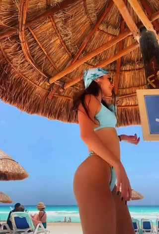 4. Magnetic Lauren Gibson in Appealing Blue Bikini at the Beach