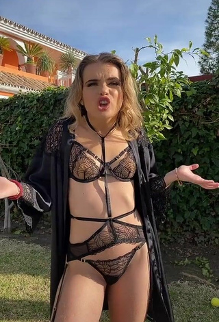 Sexy Marina Yers in Black Lingerie