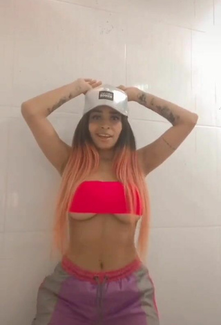 2. Sultry MC Lya in Red Tube Top (Underboob)