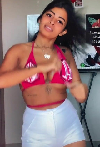 5. Luscious MC Lya Shows Cleavage in Bikini Top and Bouncing Boobs