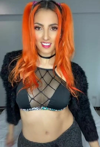 2. Sexy Mia Coloridas in Black Crop Top