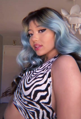 3. Luscious Miranda Rae in Zebra Crop Top