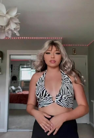 1. Sultry Miranda Rae in Zebra Crop Top