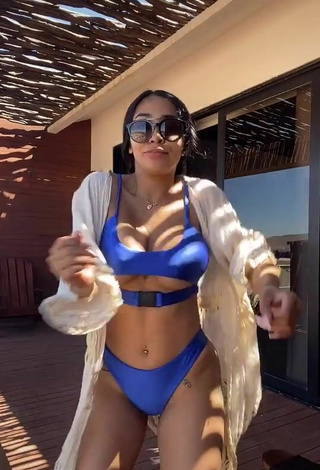 2. Sultry Pao Castillo Shows Cleavage in Blue Bikini and Bouncing Tits (Underboob)