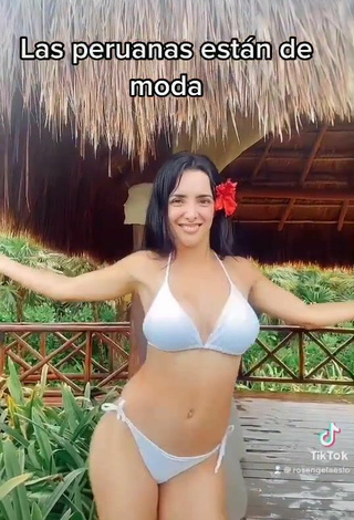 3. Gorgeous Rosángela Espinoza Shows Cleavage in Alluring White Bikini