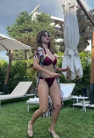 3. Really Cute Rosángela Espinoza in Red Bikini and Bouncing Boobs