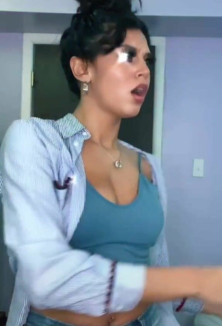 Lovely Rosee_20 Shows Cleavage in Grey Crop Top and Bouncing Boobs