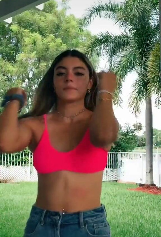 Sultry Sabrina Quesada in Pink Bikini Top