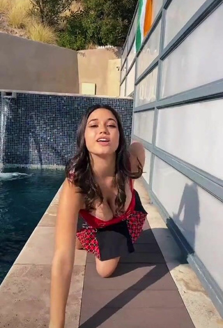 Cute Sofia Gomez in Skirt at the Pool