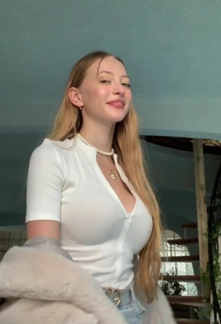 Sexy Sophia Diamond in White Top