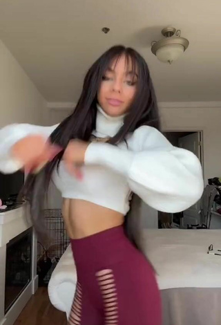 4. Amazing Christina Kalamvokis Shows Cleavage in Hot White Crop Top and Bouncing Tits