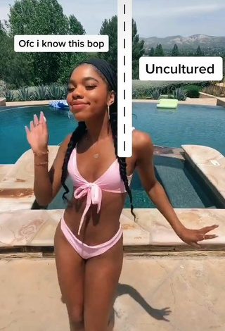 Teala Dunn in Hot Pink Bikini at the Pool